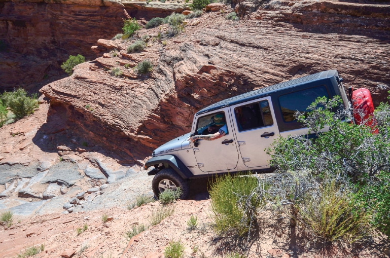 Needles offers about 50 miles of challenging backcountry roads that require high-clearance 4WD vehicles.