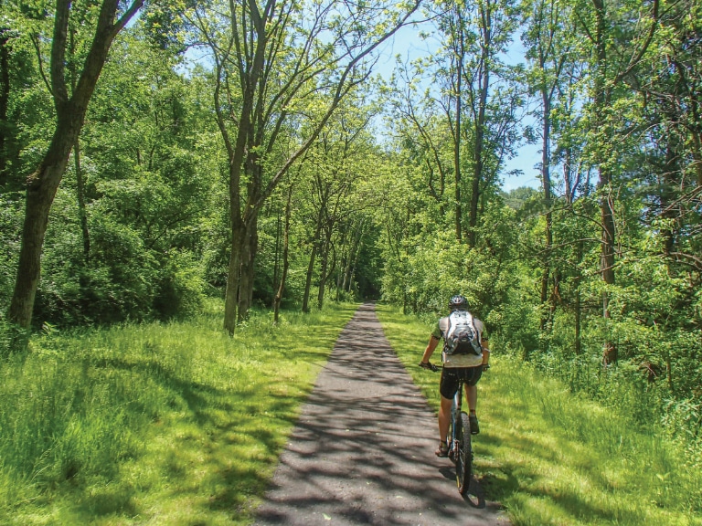  The scenic 57-mile-long New River Trail, a rails-to-trails bike path and state park, starts in Galax, Virginia.