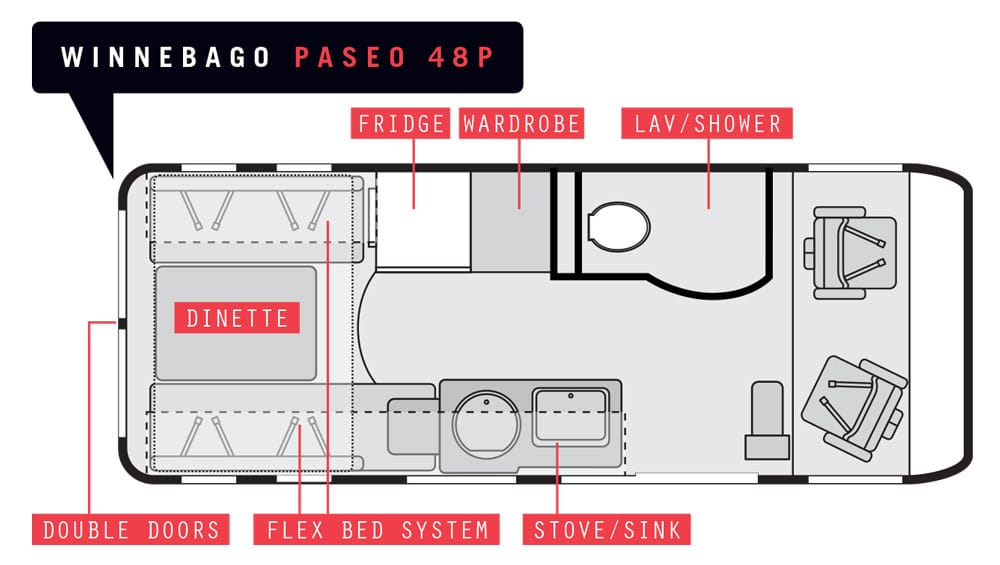 winnebago paseo 48P floorplan