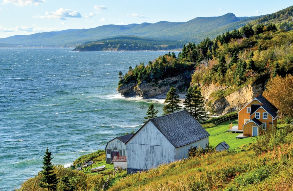 The Anse-Blanchette heritage site at Forillon National Park re-creates early settlers’ lives.