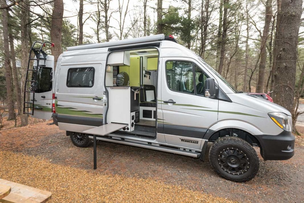 Winnebago Revel 4×4 exterior view with open doors