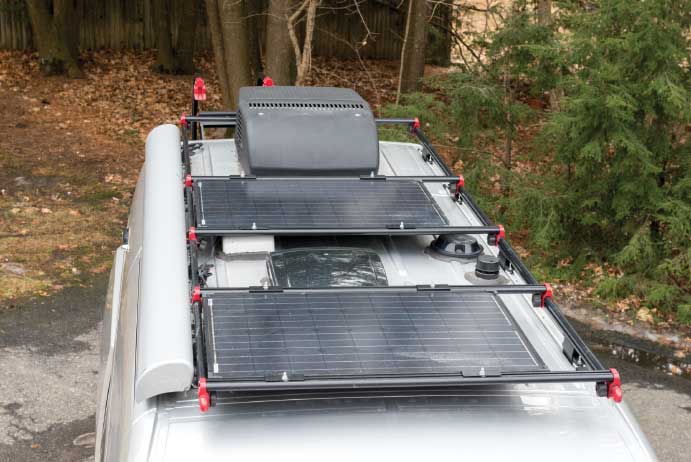 Winnebago Revel roof-mounted cargo rack