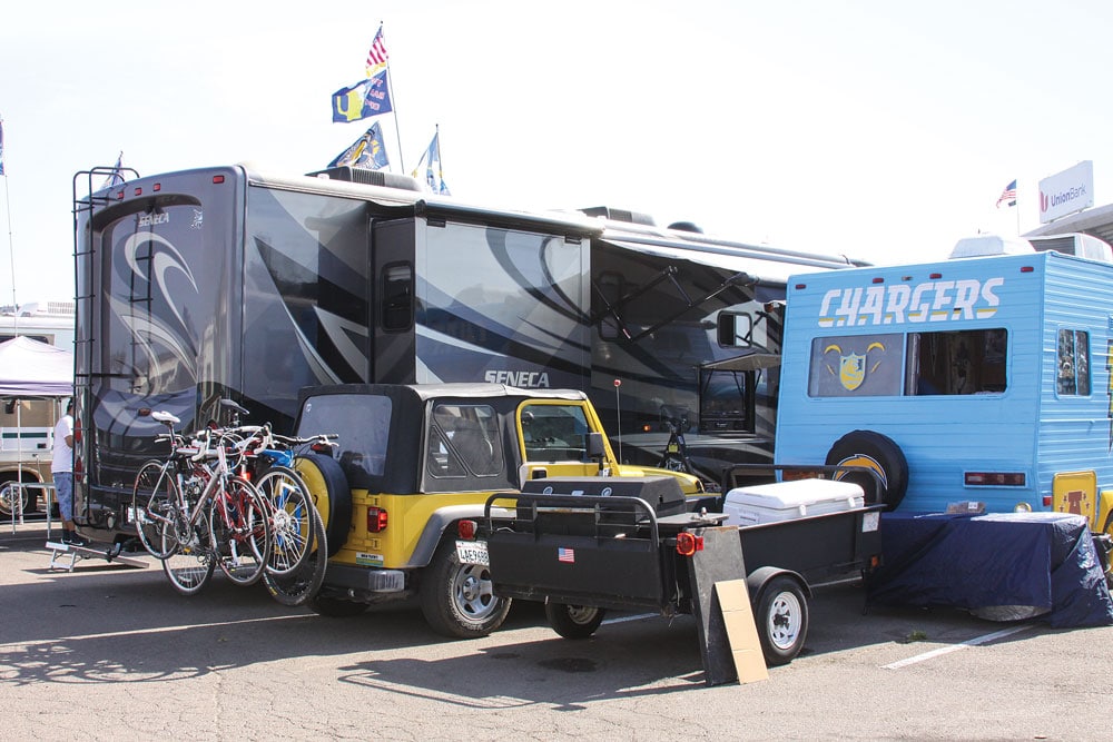 This Jayco Seneca Super C is well-traveled, as the author and his family have hosted tailgating gatherings in Green Bay, San Diego, Dallas, Houston and Nashville.