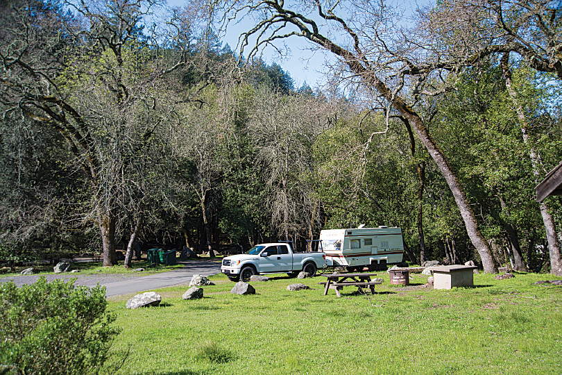 Despite its location in the heart of Sonoma Valley wine country, family-friendly Sugarloaf Ridge is an alcohol-free state park and campground.