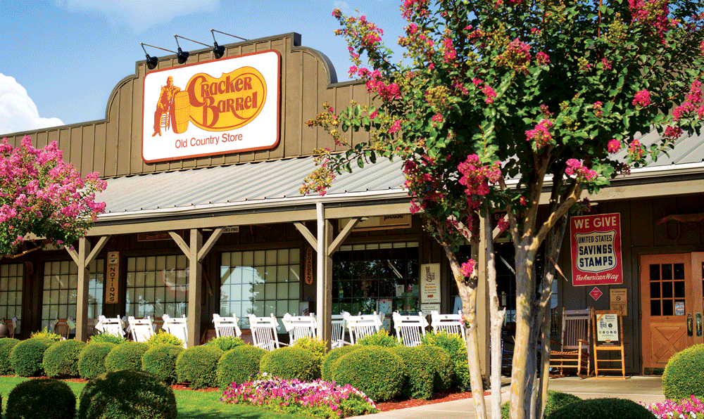 Cracker Barrel signage and store front