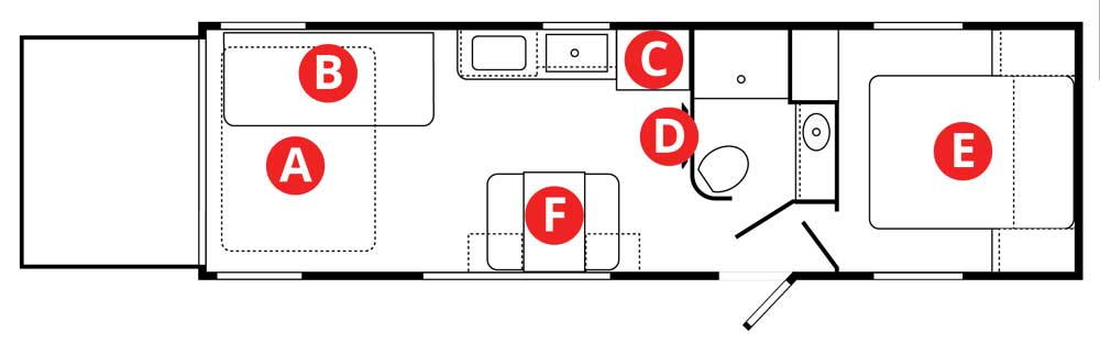 ATC 8528-FB Toy Hauler floorplan