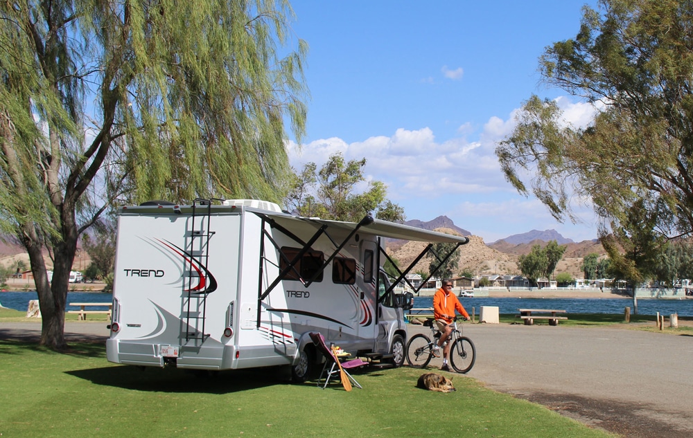 We spent a lot of time relaxing under the Trend 23D’s powered 14-foot awning enjoying a view of the Colorado River. The 24-foot Trend was the ideal RV to take us 300-plus miles to Parker, Arizona, and on to Lake Havasu from Southern California.