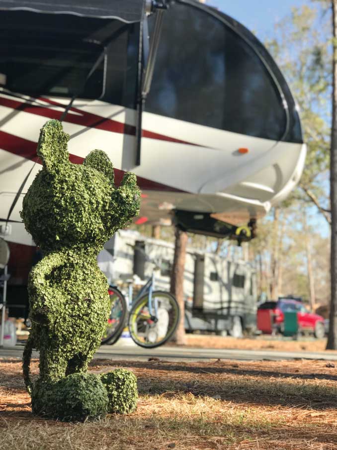 Disney’s Fort Wilderness Resort and Campground, gateway to the Most Magical Place on Earth, puts a spell on RVing families. 