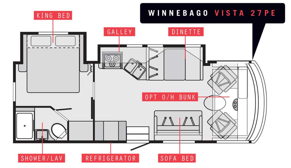 Winnebago Vista 27PE floorplan