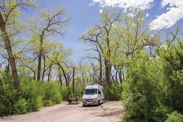 Tana and Brandon Renner relax at the RV park after enjoying the spa