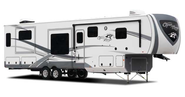highland-open-range fifth wheel travel trailer