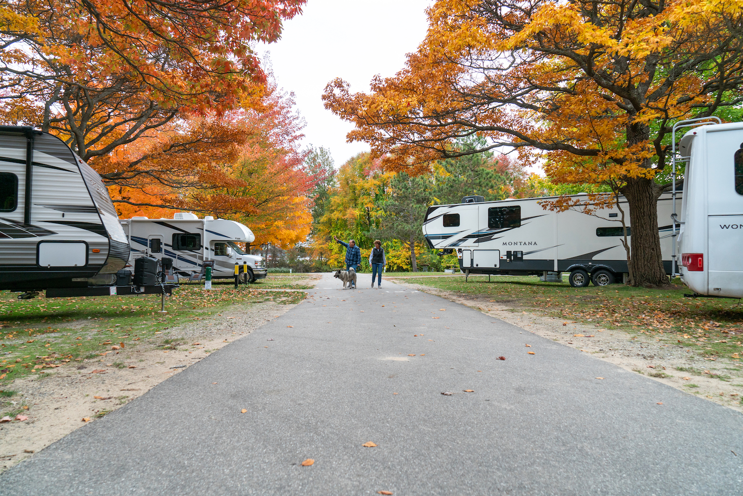 A couple at the perfect campground