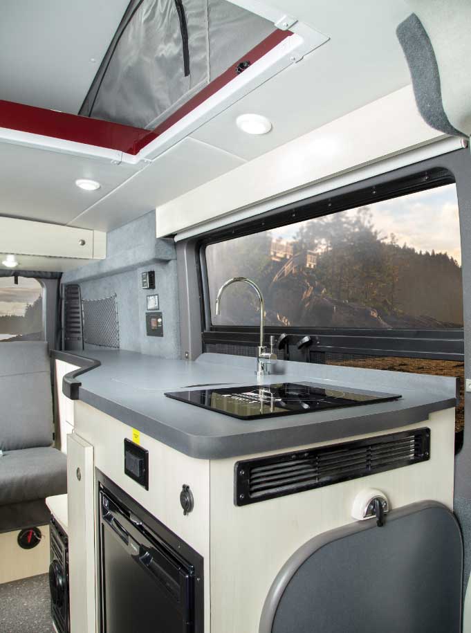 Pleasure-Way Tofino Camper Van Class B motorhome Interior