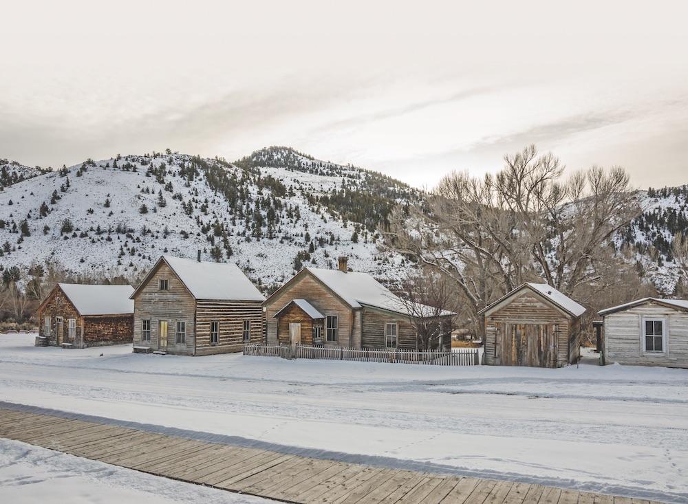 Snowy homes in Montana