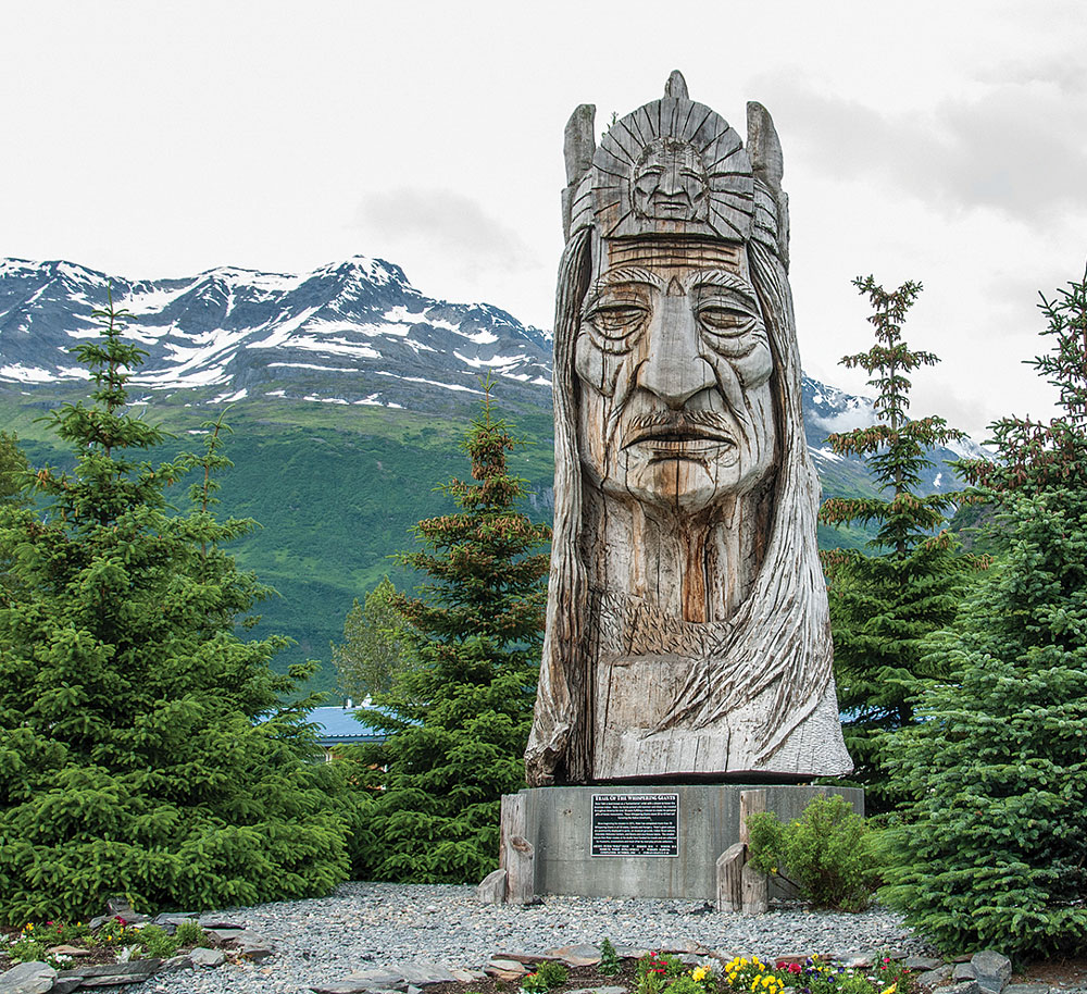 Seventy-four of Peter Wolf Toth’s Whispering Giants sculptures can be found around the world, including this one in Valdez.