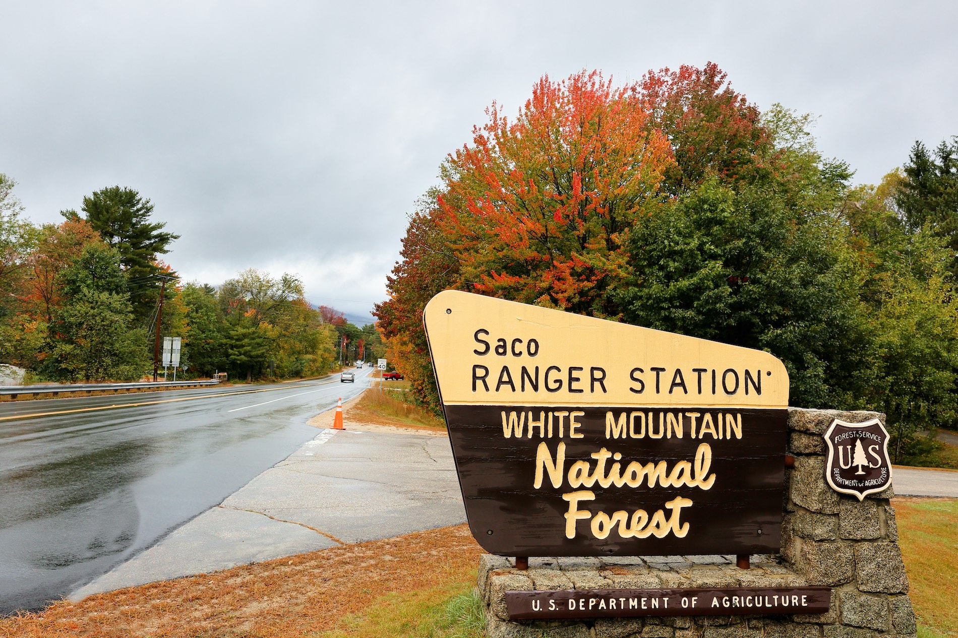 a ranger station along the Kancamagus Scenic Byway in New Hampshire