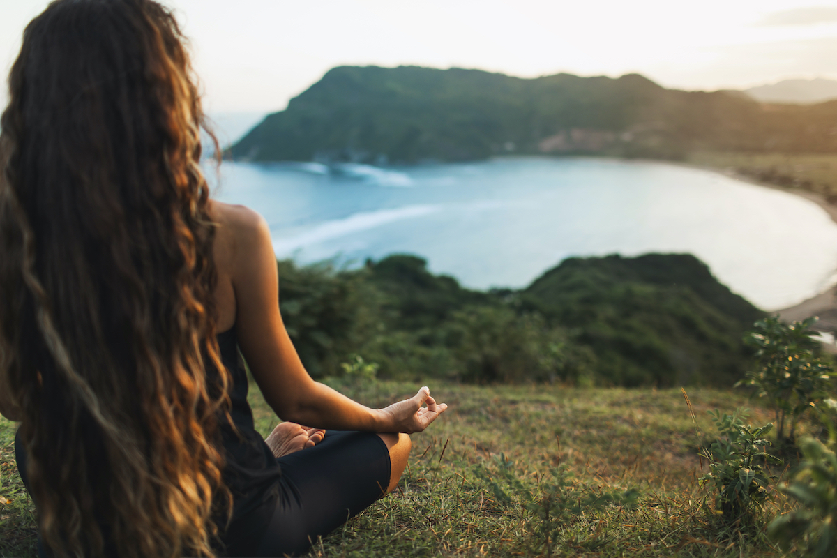 Yoga meditation in nature