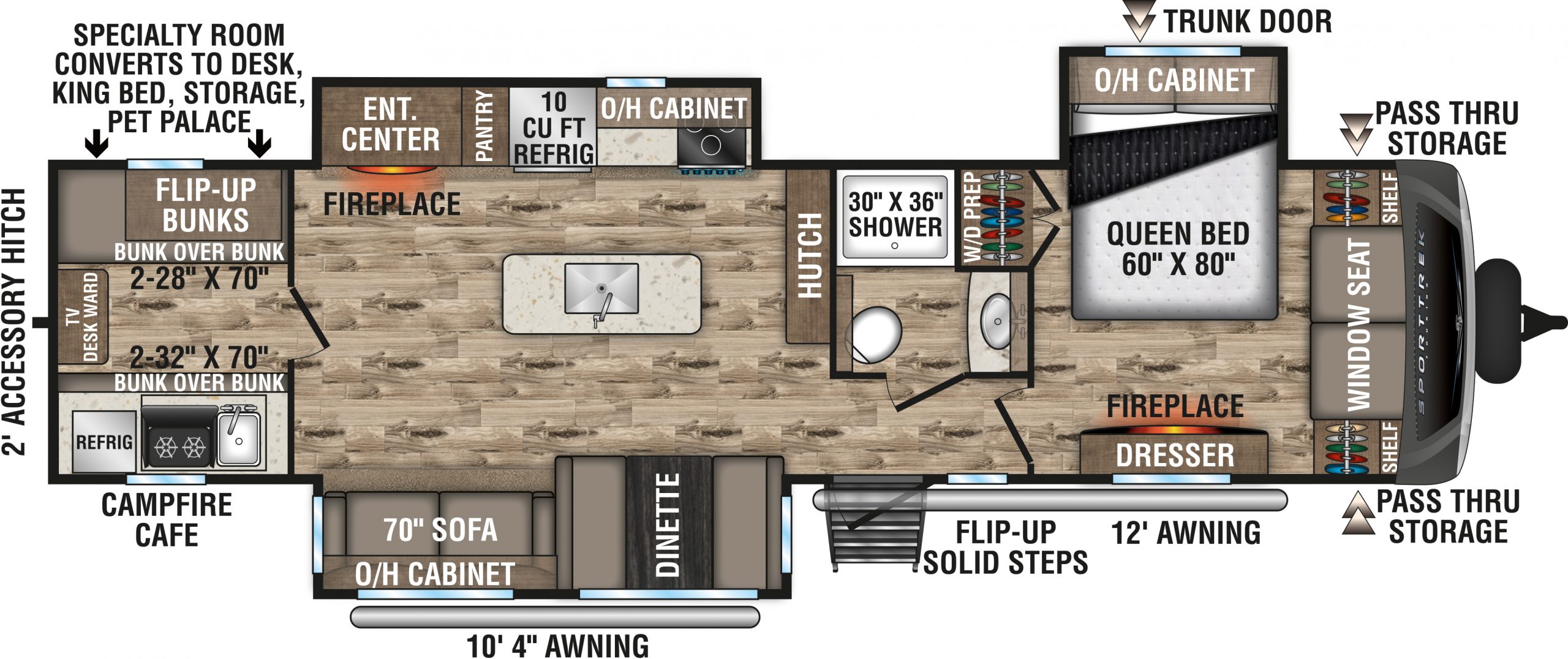 2021 SportTrek Touring Floorplan