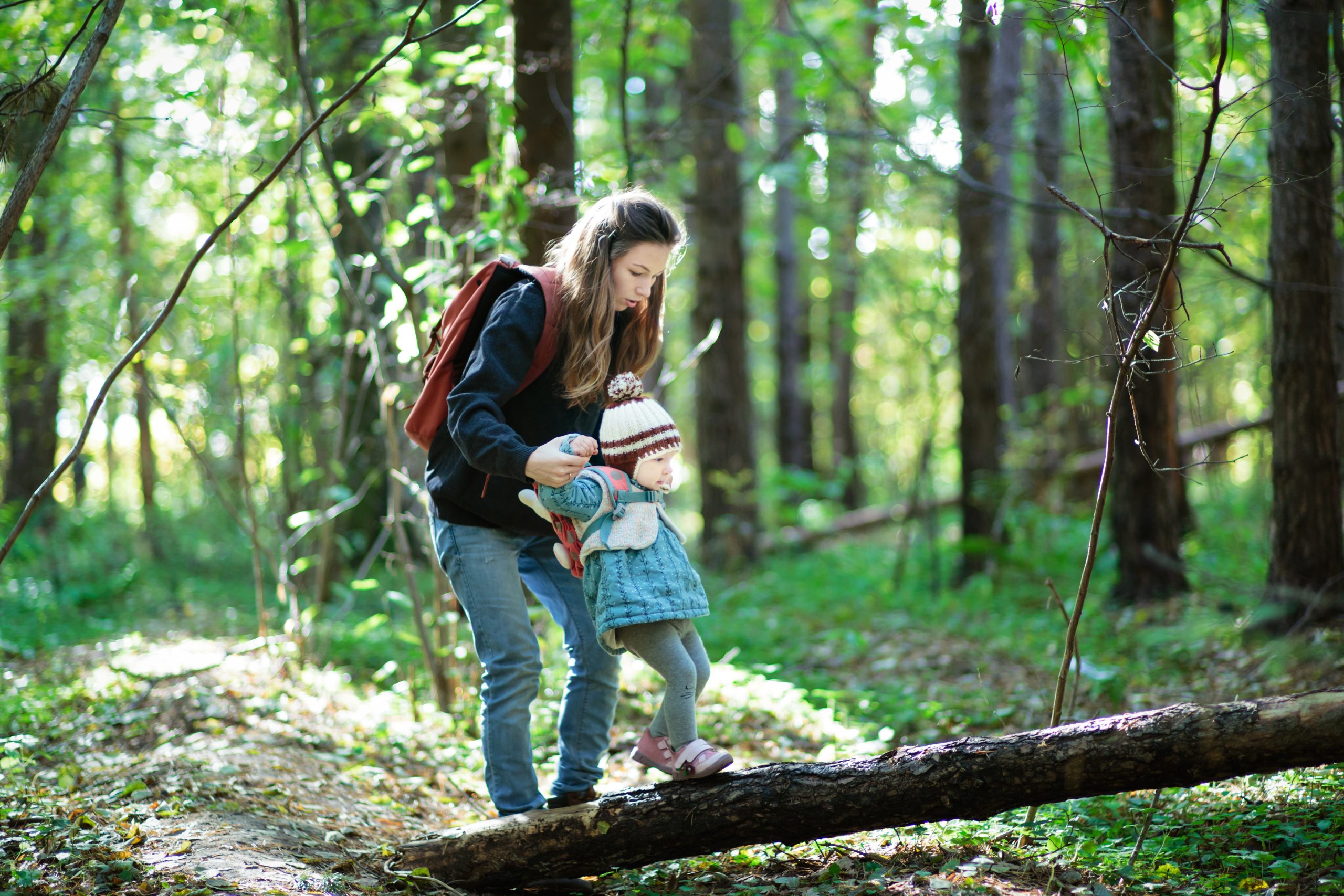 Mom and Daughter Hiking