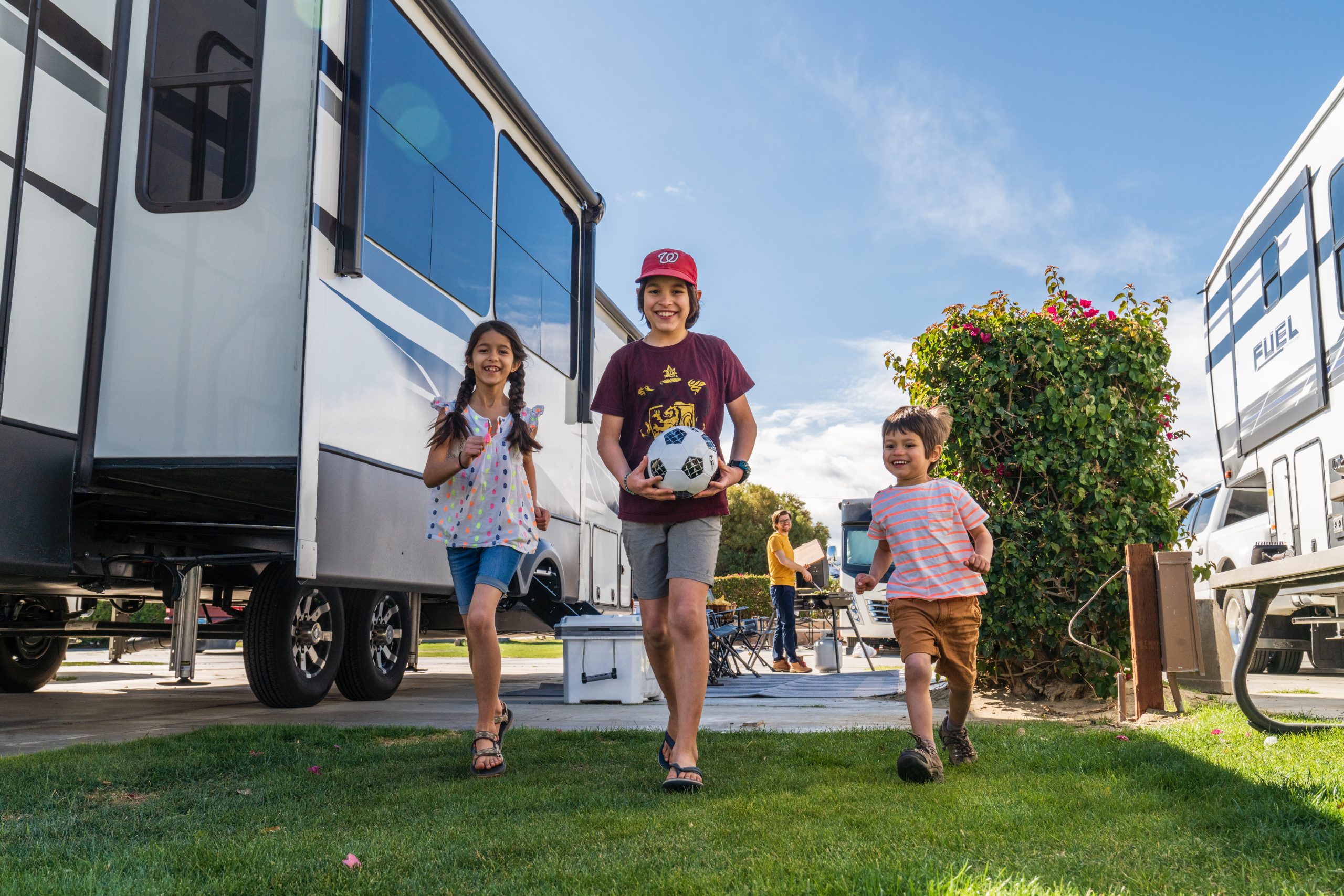 Kids Playing Campsite