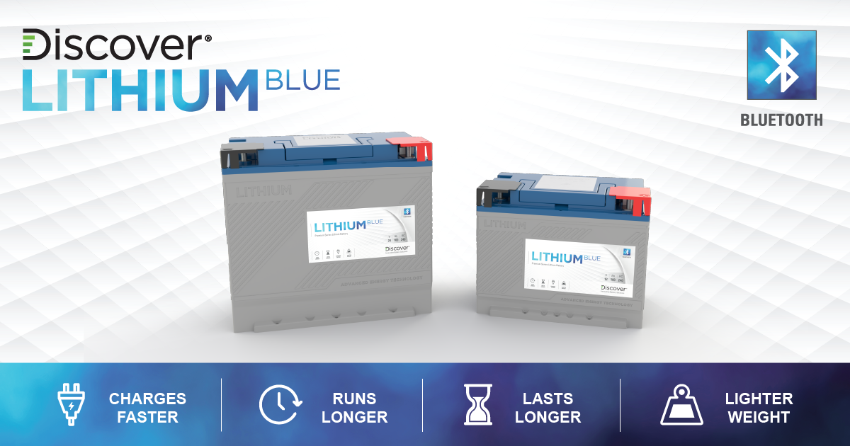 Discover battery LITHIUM BLUE