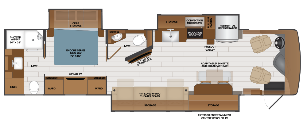 New Fleetwood RV Floorplan 2