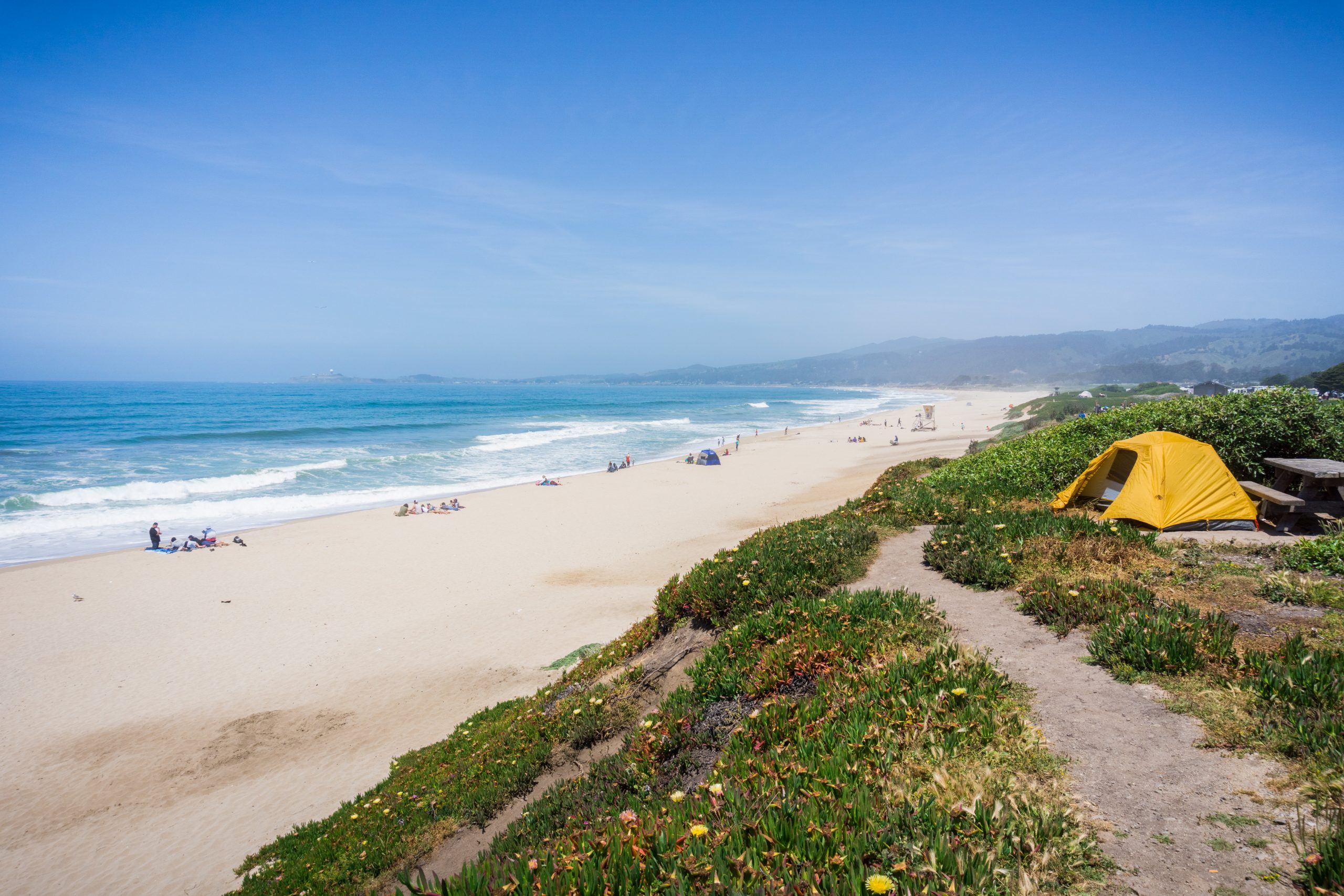 Camping in California on the Beach