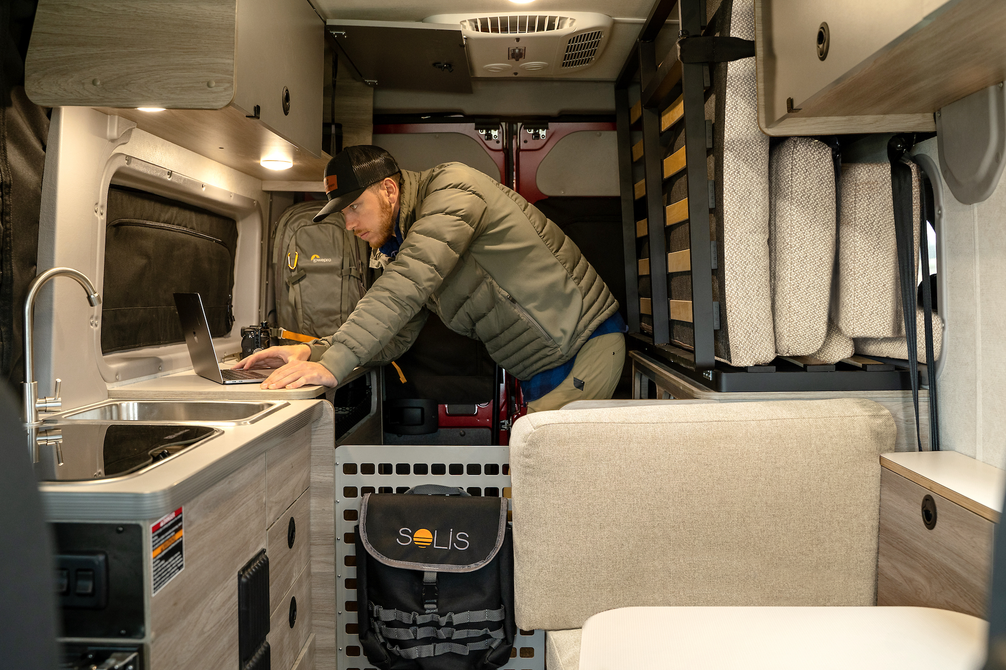 Interior of the Winnebago Solis Pocket