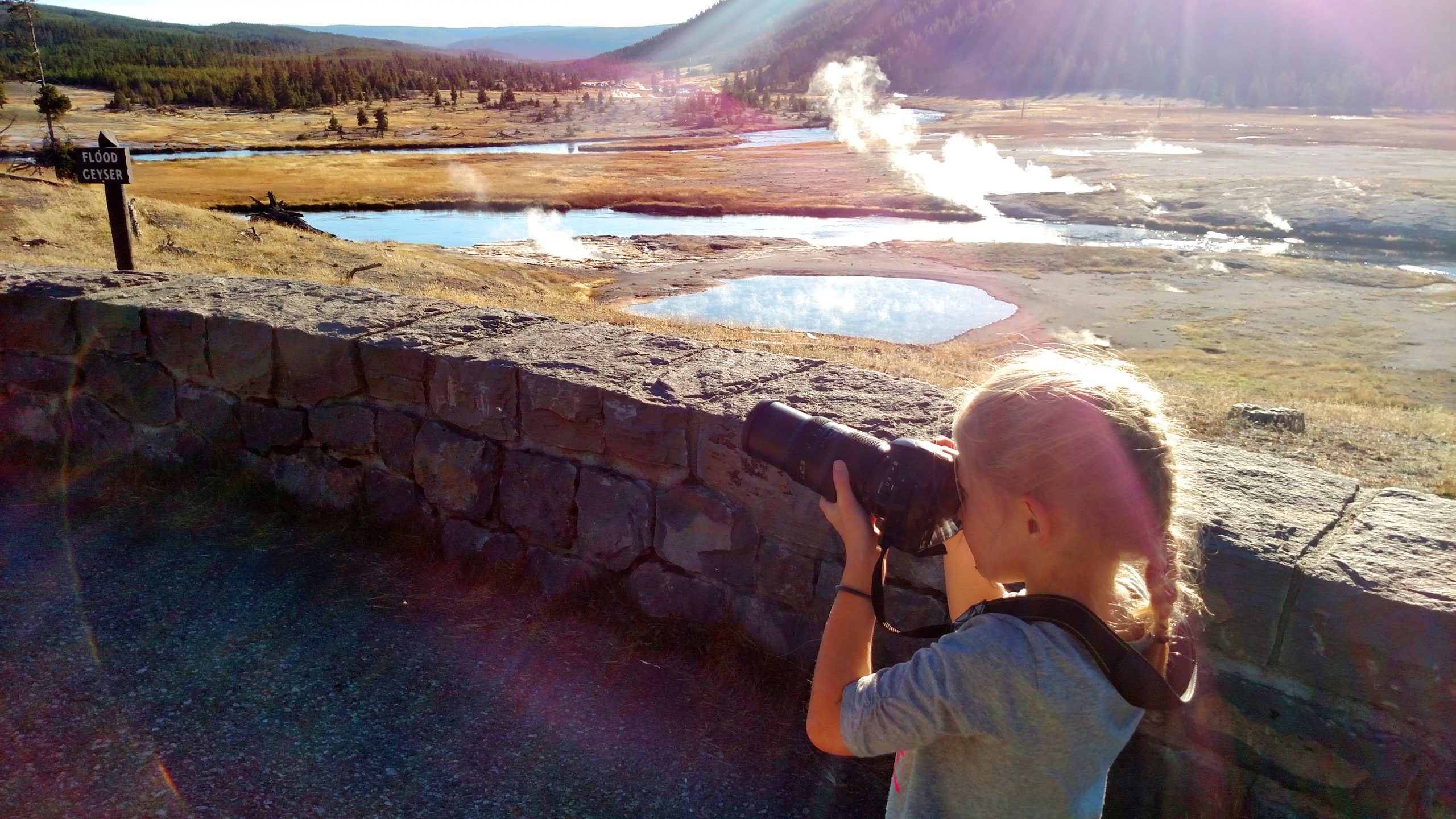 Family Trip to Yellowstone - Little Girl