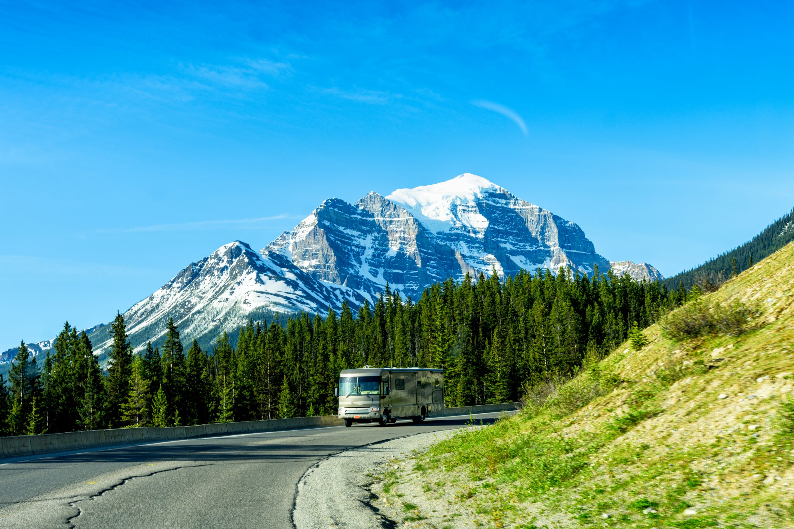 Summer RV Travels Mountains