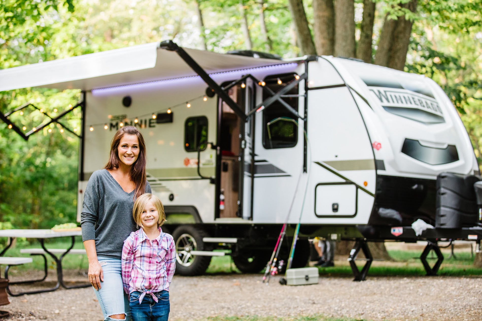 a family enjoying Winnebago towables