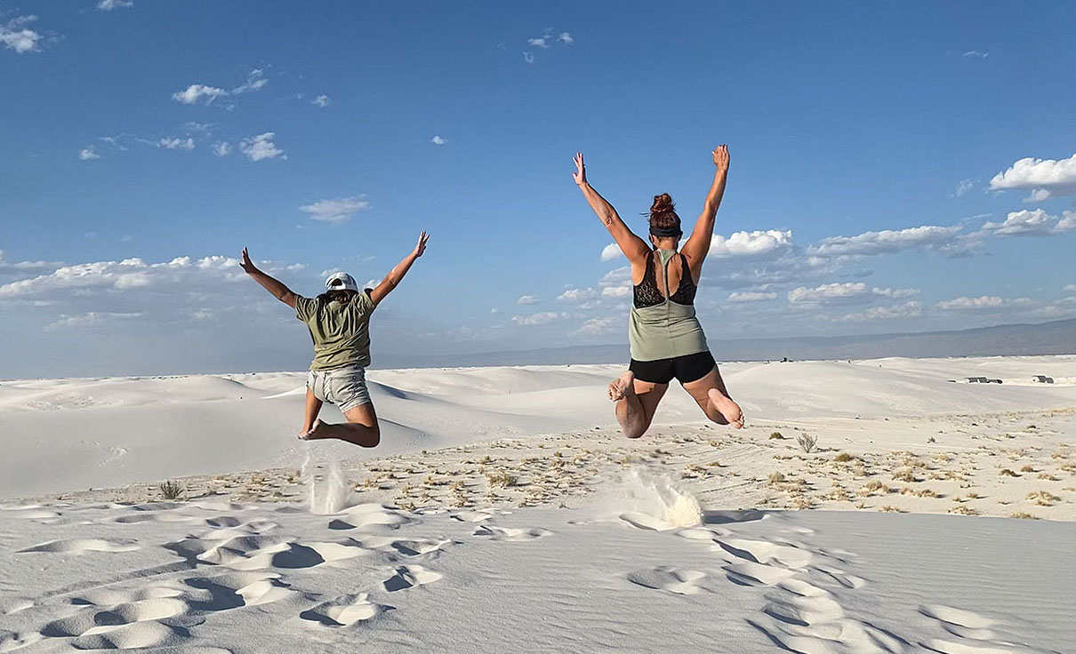 Crazy Family Adventure hiking the dunes