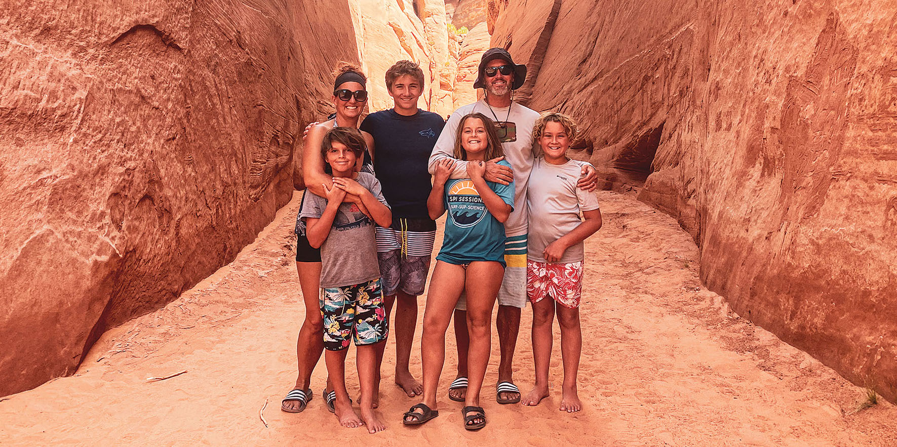 Crazy Family Adventure in a canyon