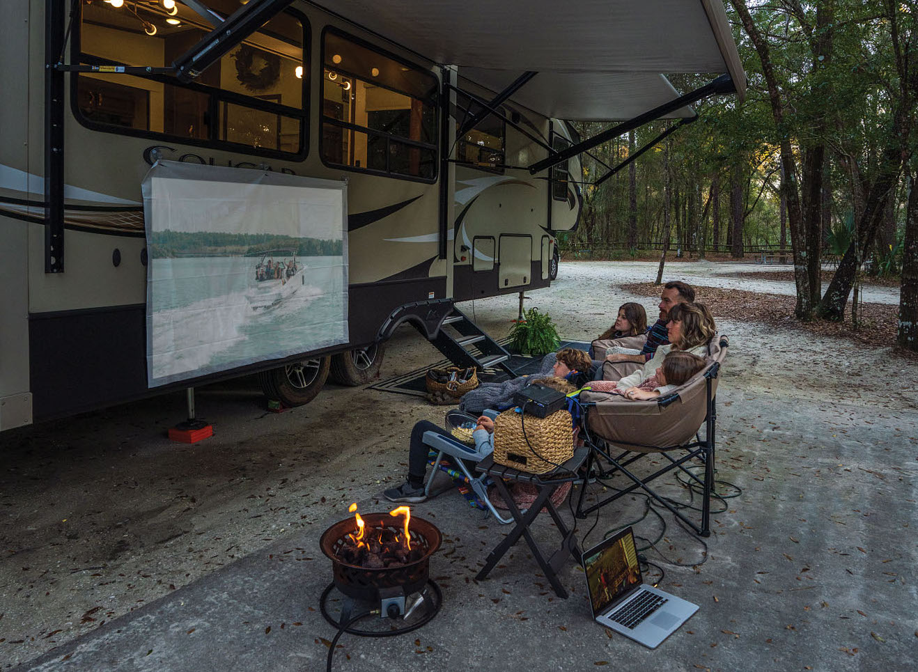 RV Movie Night Projector