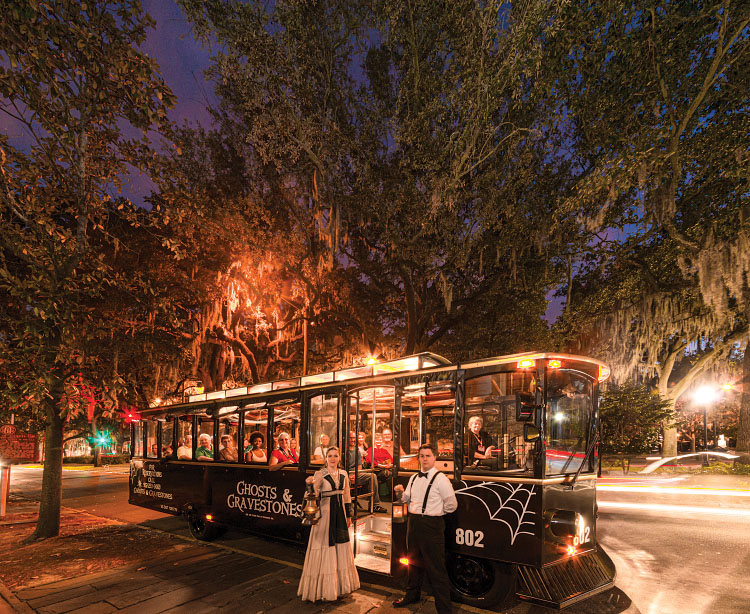 ghosts and gravestones trolley