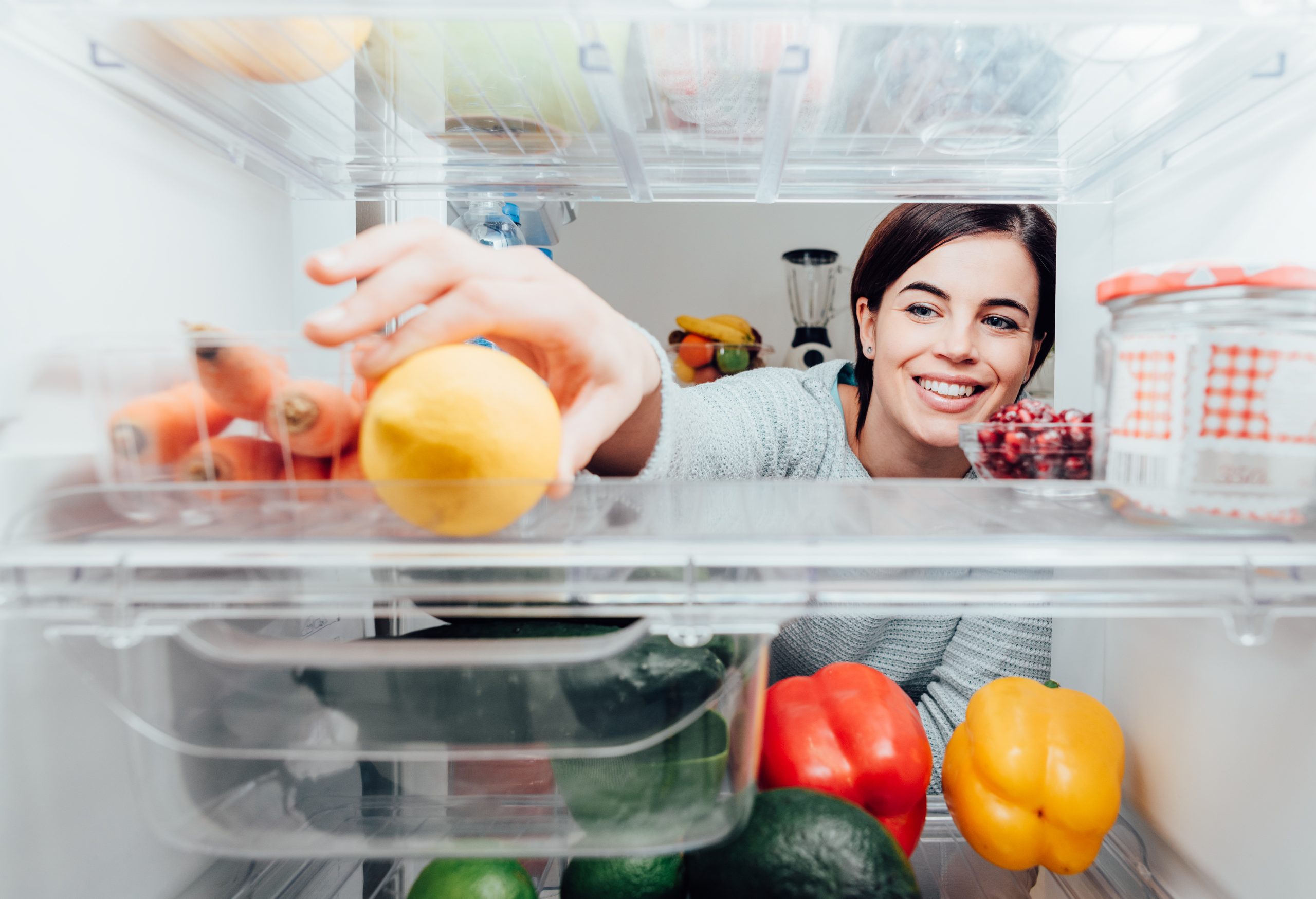 inside a refrigerator