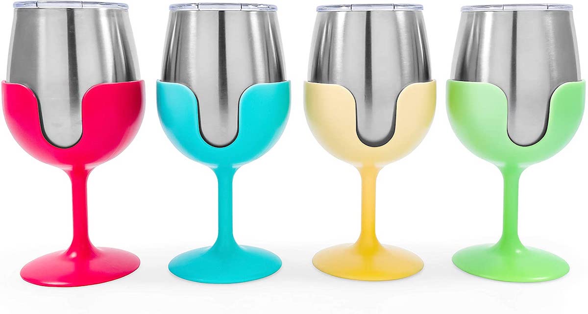 Camco stainless steel wine glasses
