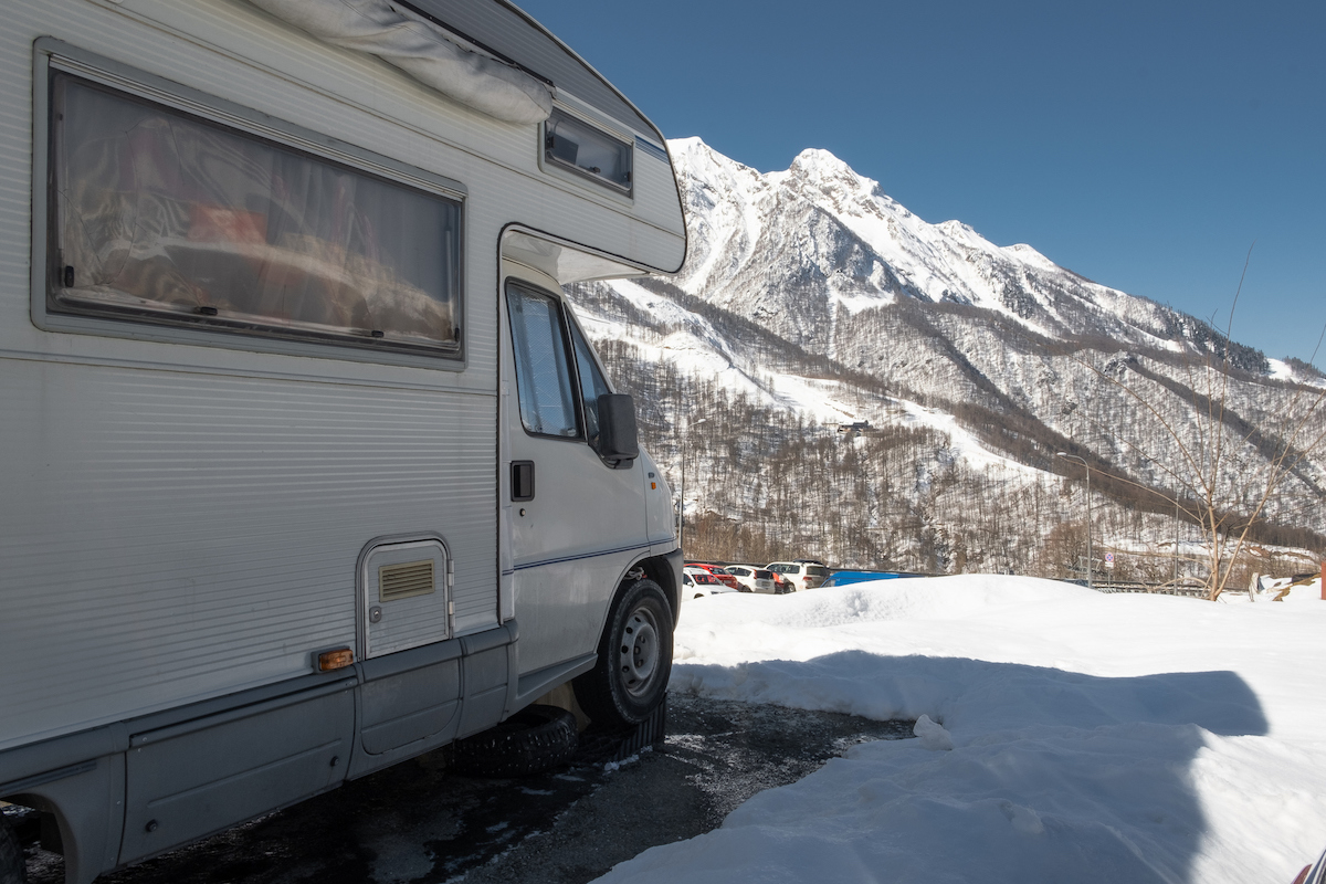 RV winter basecamp