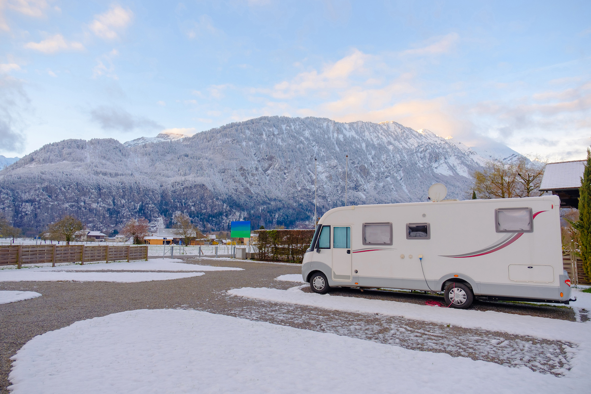 RV winter basecamp