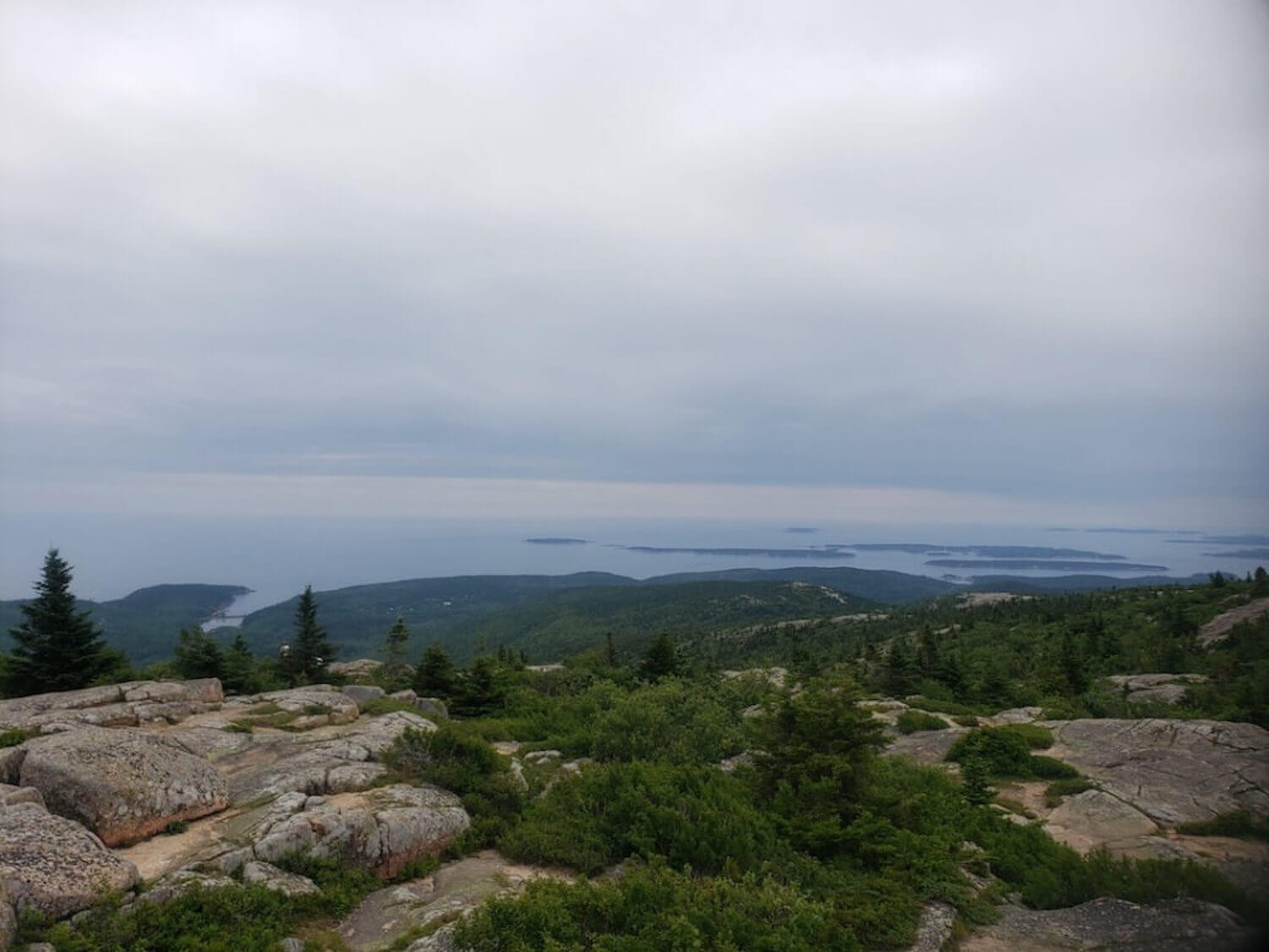 view from cadillac mountain traveling alone