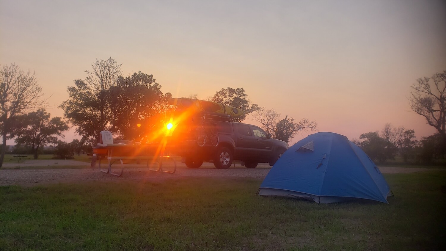 sunset at hazelton recreation area