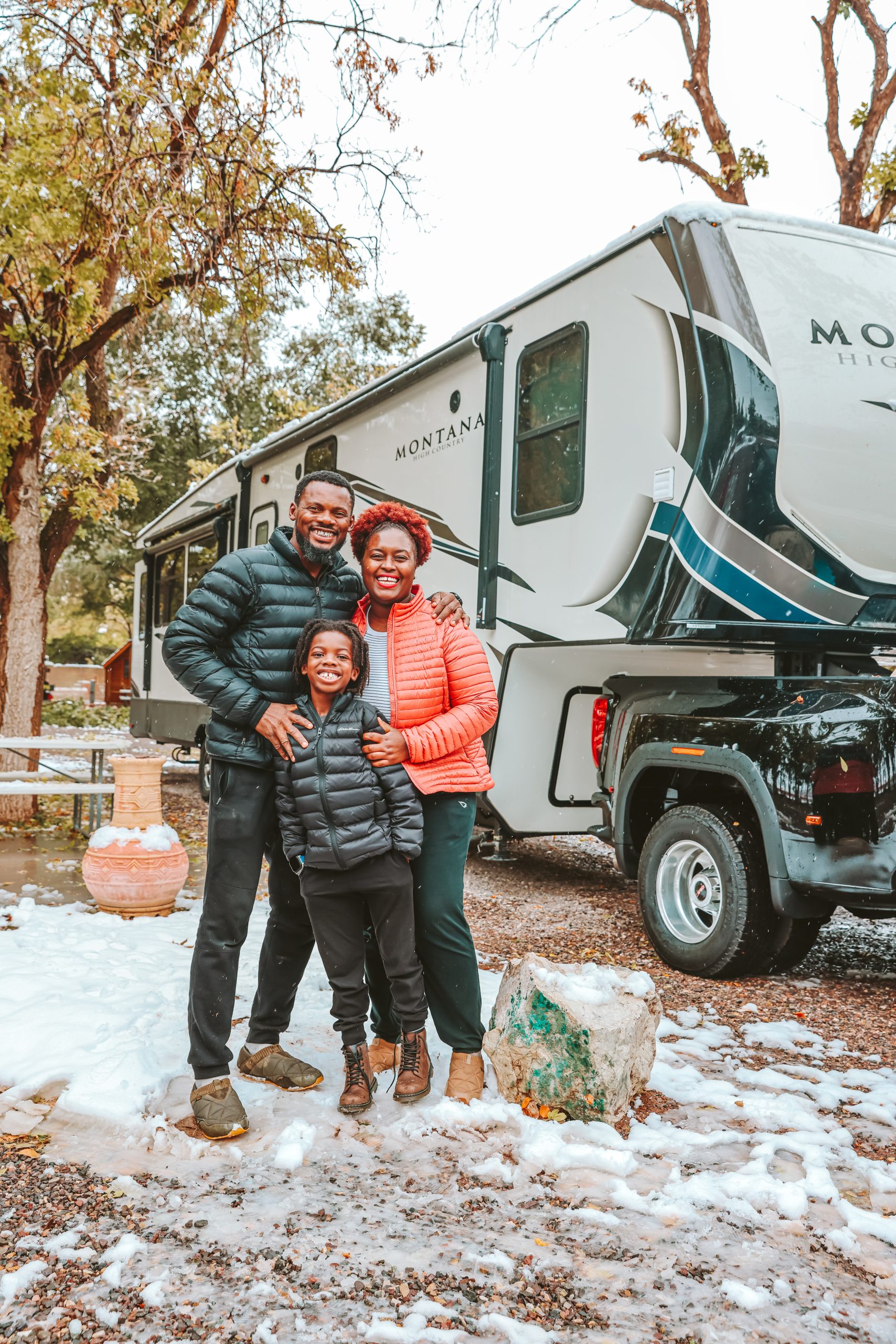 Family in Front of RV