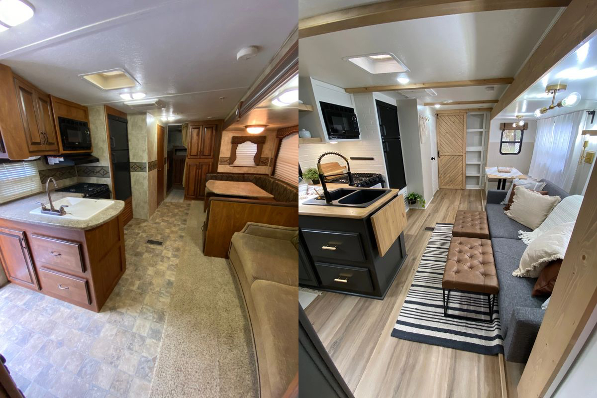 15 BeforeandAfter Photos of Stunning RV Remodels