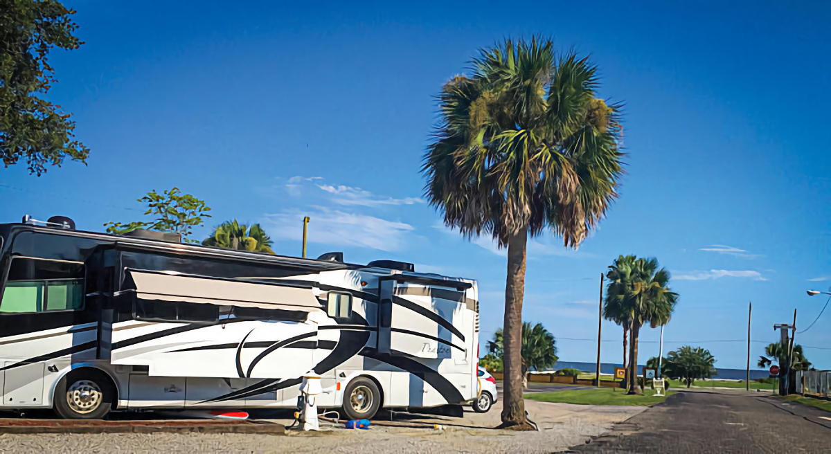 RV winter beach trips