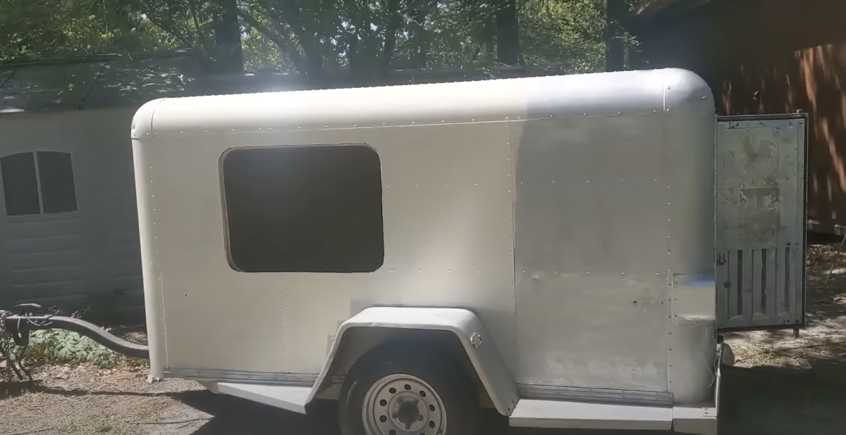 U-Haul trailer camper conversion