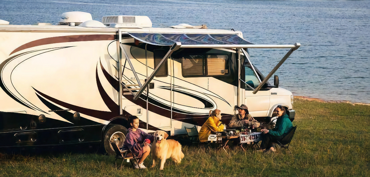 rv solar awning