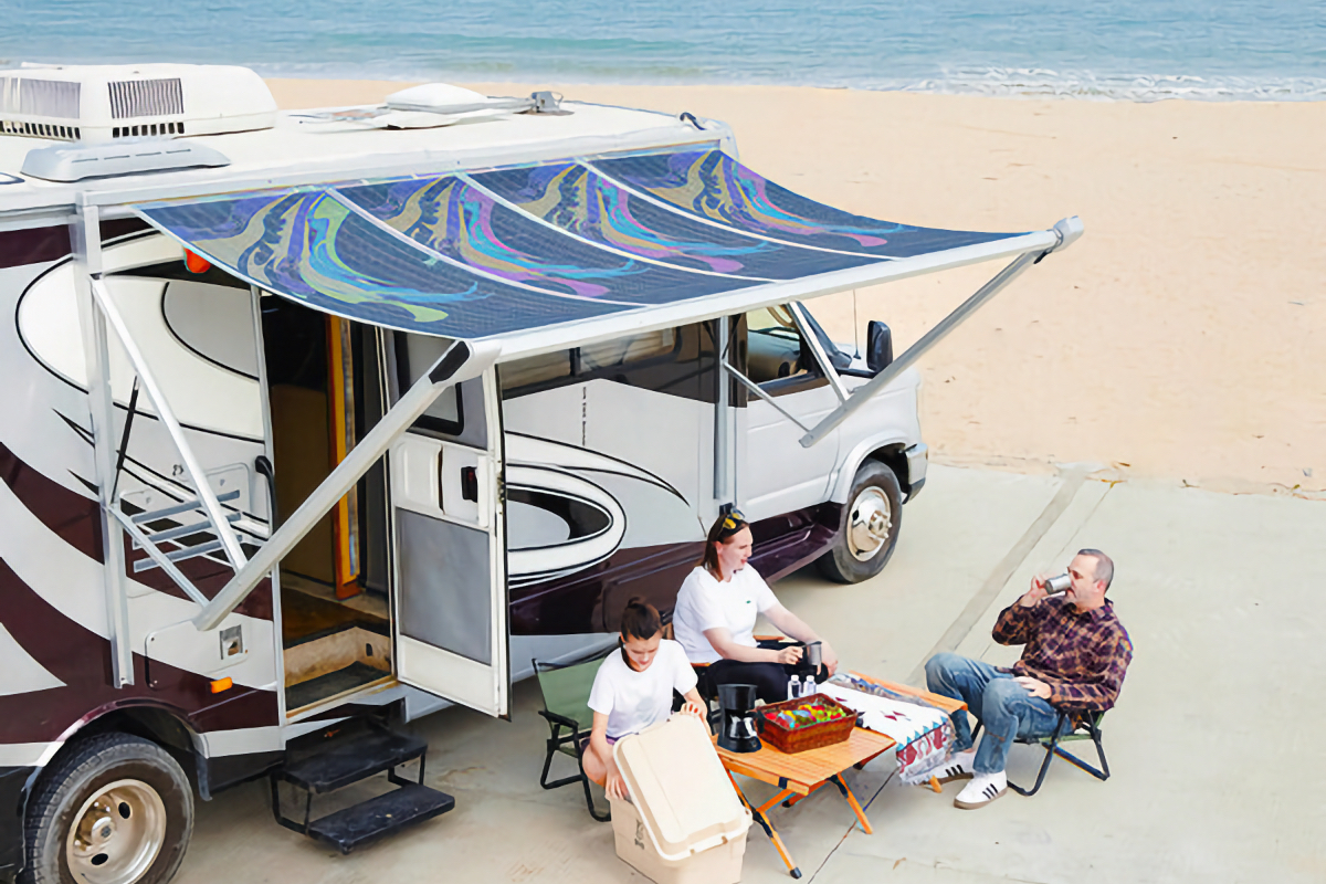 rv solar awning