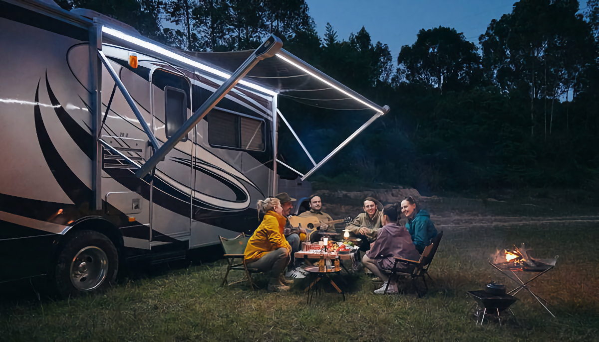 rv solar awning