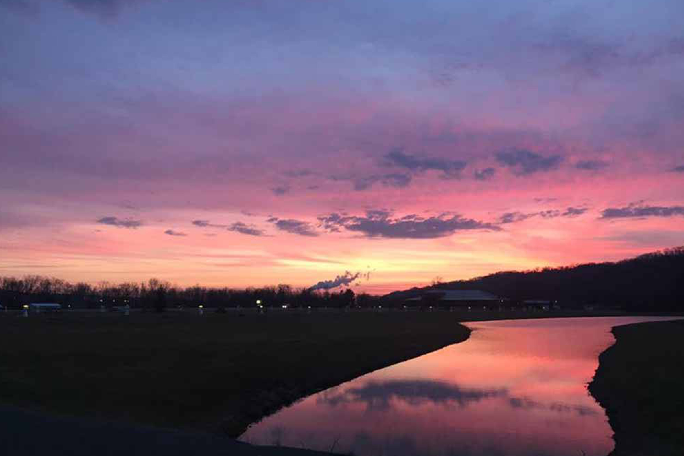 River at sunset