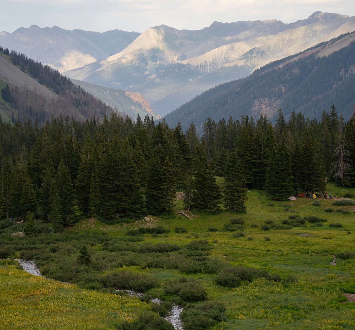 Mountain with stream